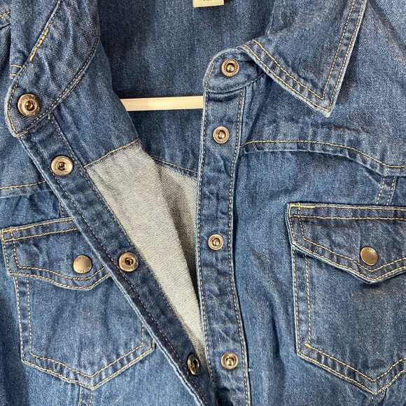 Guess Denim Long-Sleeve Blouse, S - Picture 5 of 8